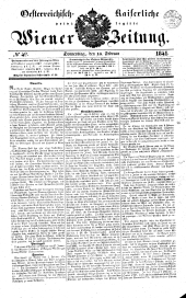 Wiener Zeitung 18410218 Seite: 1