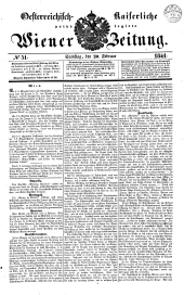 Wiener Zeitung 18410220 Seite: 1