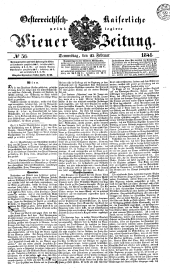 Wiener Zeitung 18410225 Seite: 1