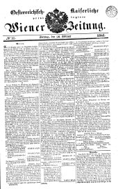 Wiener Zeitung 18410226 Seite: 1