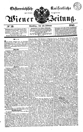 Wiener Zeitung 18410227 Seite: 1