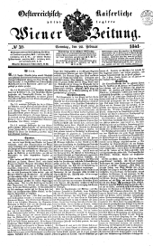 Wiener Zeitung 18410228 Seite: 1