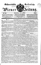 Wiener Zeitung 18410311 Seite: 1