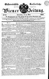 Wiener Zeitung 18410318 Seite: 1