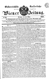 Wiener Zeitung 18410322 Seite: 1