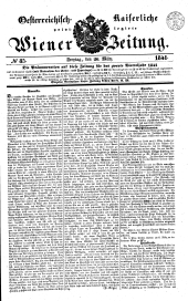 Wiener Zeitung 18410326 Seite: 1