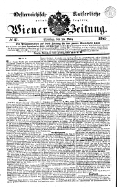 Wiener Zeitung 18410328 Seite: 1