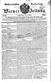 Wiener Zeitung 18410401 Seite: 1