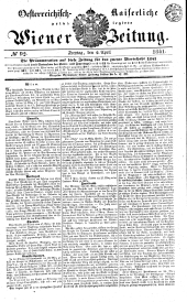 Wiener Zeitung 18410402 Seite: 1