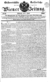 Wiener Zeitung 18410407 Seite: 1