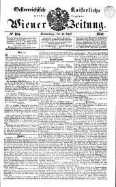 Wiener Zeitung 18410415 Seite: 1