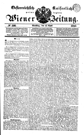 Wiener Zeitung 18410417 Seite: 1