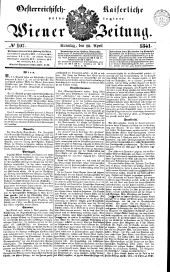 Wiener Zeitung 18410418 Seite: 1