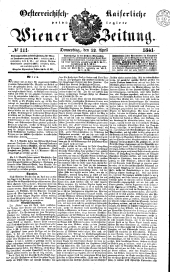 Wiener Zeitung 18410422 Seite: 1