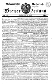 Wiener Zeitung 18410424 Seite: 1