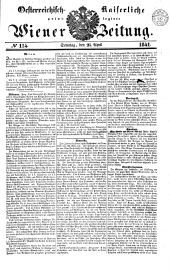 Wiener Zeitung 18410425 Seite: 1