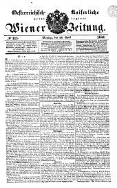 Wiener Zeitung 18410426 Seite: 1