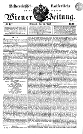 Wiener Zeitung 18410428 Seite: 1