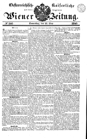 Wiener Zeitung 18410527 Seite: 1