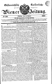 Wiener Zeitung 18410615 Seite: 1