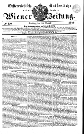 Wiener Zeitung 18410622 Seite: 1