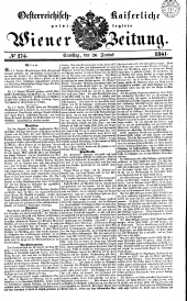 Wiener Zeitung 18410626 Seite: 1