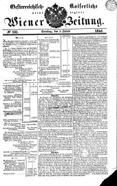 Wiener Zeitung 18410703 Seite: 1