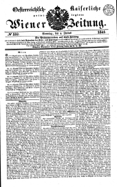 Wiener Zeitung 18410704 Seite: 1