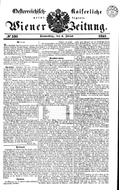 Wiener Zeitung 18410708 Seite: 1