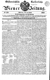 Wiener Zeitung 18410721 Seite: 1