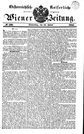 Wiener Zeitung 18410722 Seite: 1