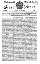 Wiener Zeitung 18410725 Seite: 1