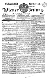 Wiener Zeitung 18410803 Seite: 1