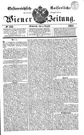 Wiener Zeitung 18410804 Seite: 1