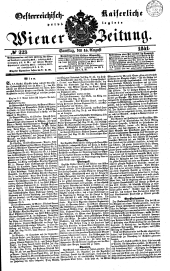 Wiener Zeitung 18410814 Seite: 1