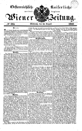 Wiener Zeitung 18410825 Seite: 1