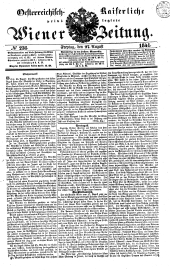 Wiener Zeitung 18410827 Seite: 1