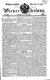 Wiener Zeitung 18410903 Seite: 1