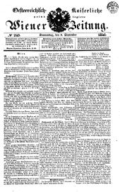 Wiener Zeitung 18410909 Seite: 1