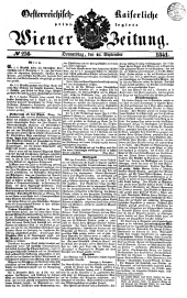 Wiener Zeitung 18410916 Seite: 1