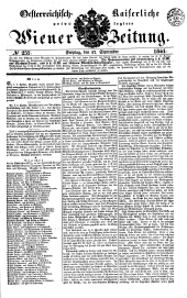 Wiener Zeitung 18410917 Seite: 1