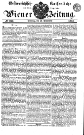 Wiener Zeitung 18410919 Seite: 1