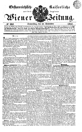 Wiener Zeitung 18410923 Seite: 1