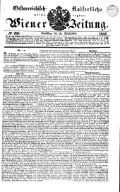 Wiener Zeitung 18410925 Seite: 1