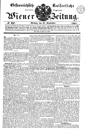 Wiener Zeitung 18410927 Seite: 1