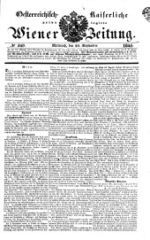 Wiener Zeitung 18410929 Seite: 1