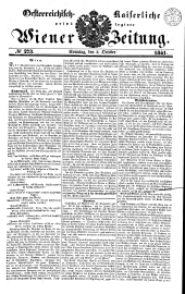 Wiener Zeitung 18411003 Seite: 1