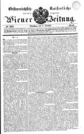 Wiener Zeitung 18411009 Seite: 1