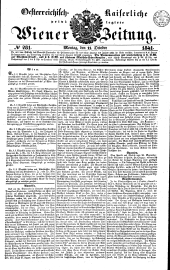 Wiener Zeitung 18411011 Seite: 1