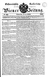 Wiener Zeitung 18411014 Seite: 1